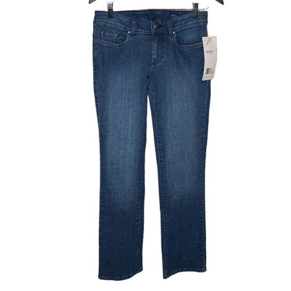 NWT Jockey Blue Size 2 Straight Leg Jeans Medium Wash
